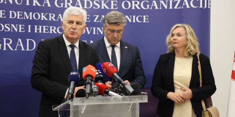 Plenković i Čović pozvali bh. Hrvate da glasaju za predstavnicu HDZ-a na EU izborima