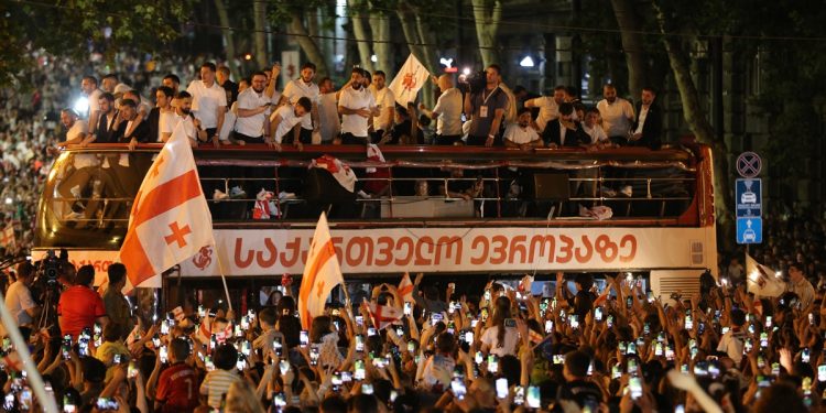 Spektakularan doček u Tbilisiju nakon odličnog debija Gruzije na Evropskom prvenstvu