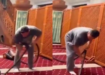 Mesut Ozil snimljen kako čisti i usisava džamiju