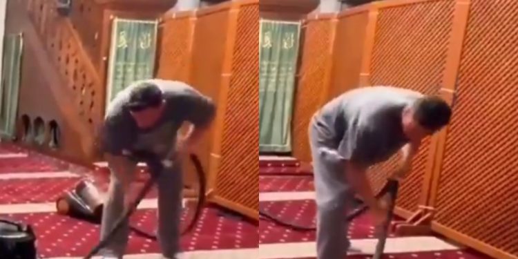 Mesut Ozil snimljen kako čisti i usisava džamiju