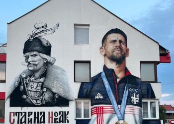 Na Sokocu osvanuo mural Novaka Đokovića pored Starine Novaka