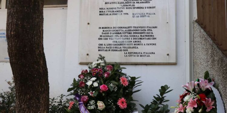 Odavanje počasti italijanskim novinarima ubijenim u Mostaru