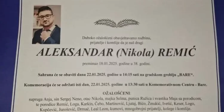 Preminuo ugledni sarajevski advokat Aleksandar Remić